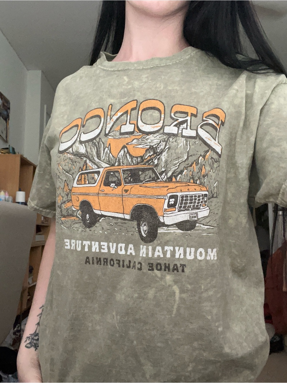 Ford Olive Graphic Tee with Orange Truck